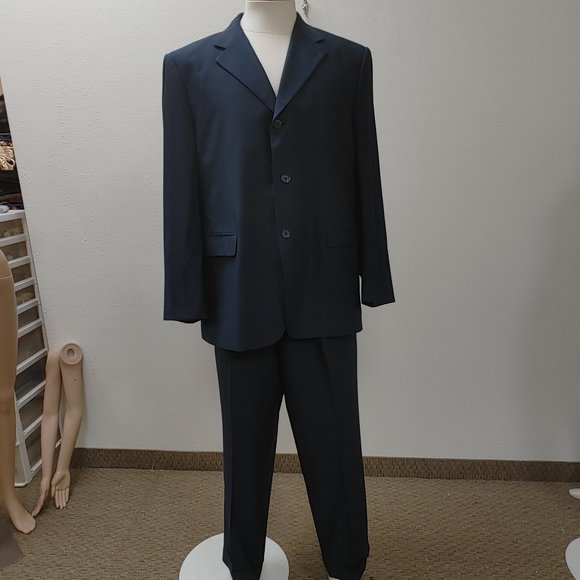 DARK BLUE 2 PC SUIT BY ABITOVERO SIZE 40R - Picture 1 of 12